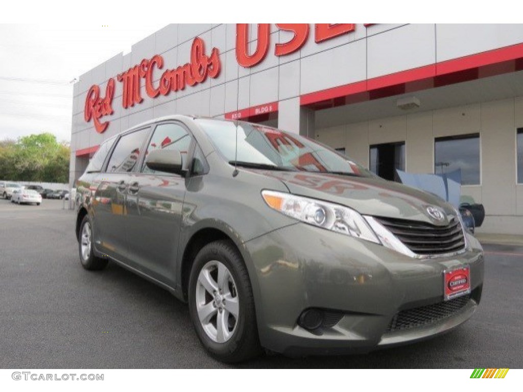 2011 Sienna LE - Cypress Green Pearl / Light Gray photo #1