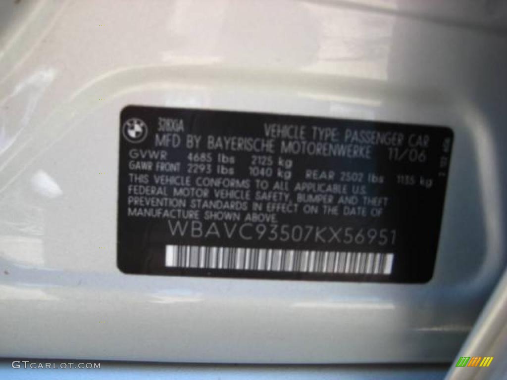 2007 3 Series 328xi Sedan - Titanium Silver Metallic / Black Dakota Leather photo #24