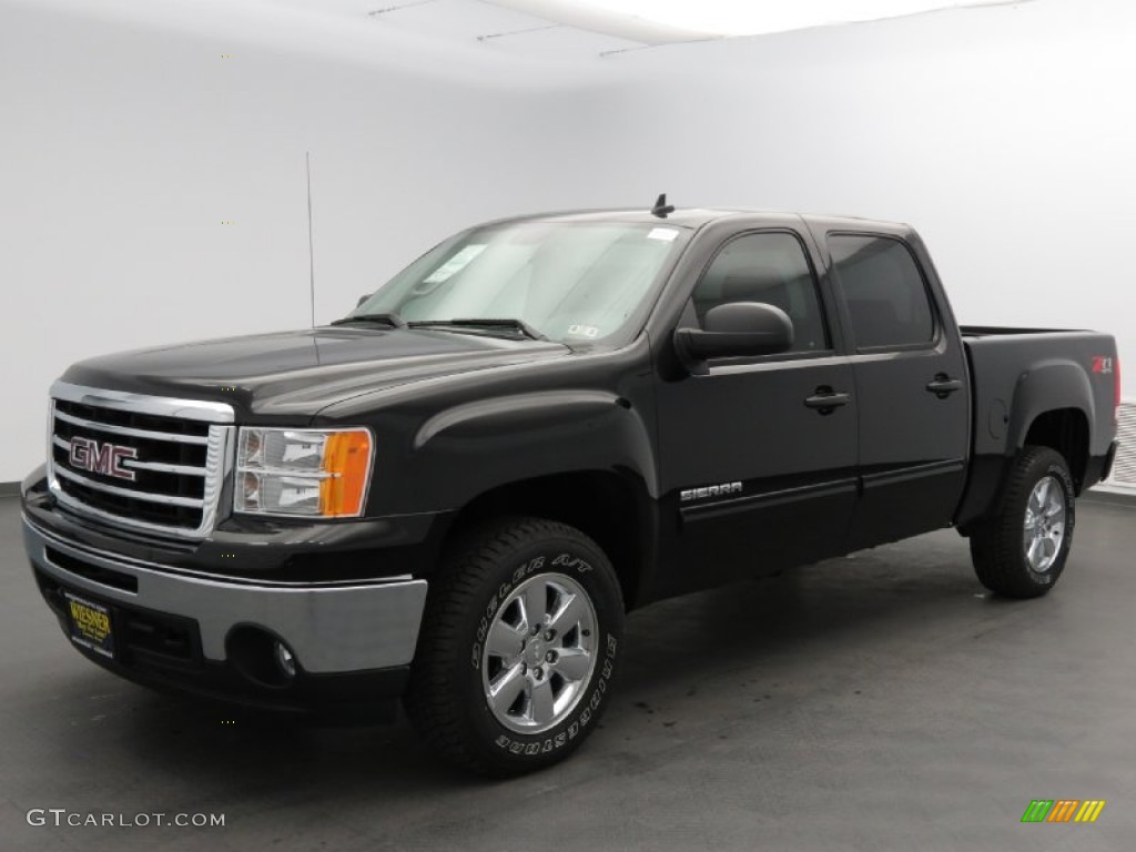 2013 Sierra 1500 SLE Crew Cab 4x4 - Onyx Black / Ebony photo #1