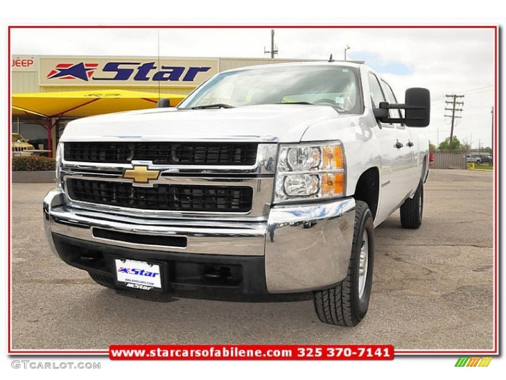 2009 Silverado 3500HD Work Truck Crew Cab - Summit White / Dark Titanium photo #1