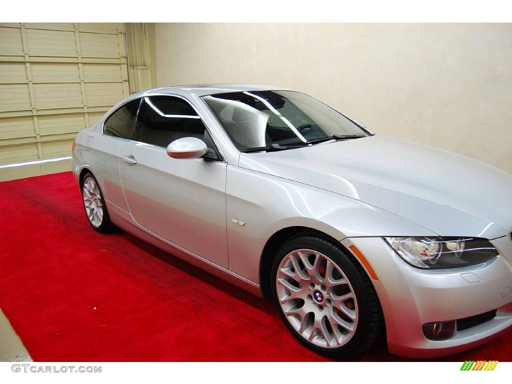 2007 3 Series 328i Coupe - Titanium Silver Metallic / Grey photo #14
