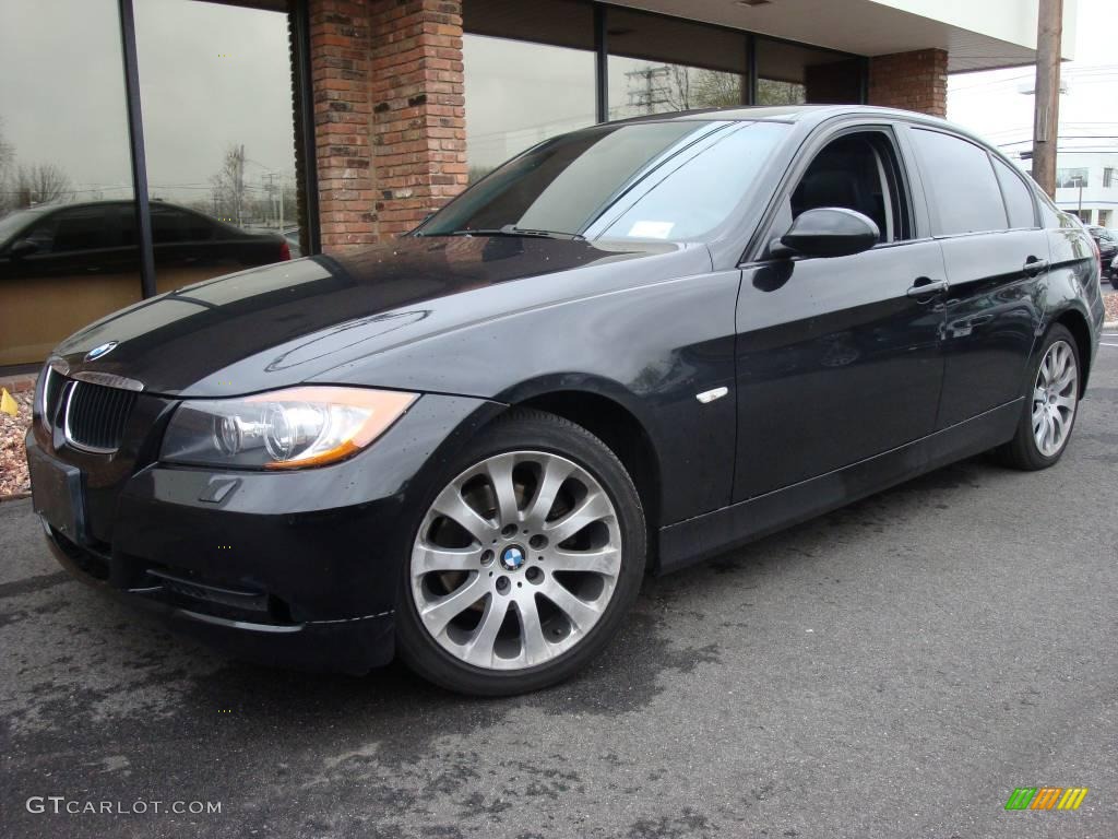 2007 3 Series 328xi Sedan - Jet Black / Black photo #1