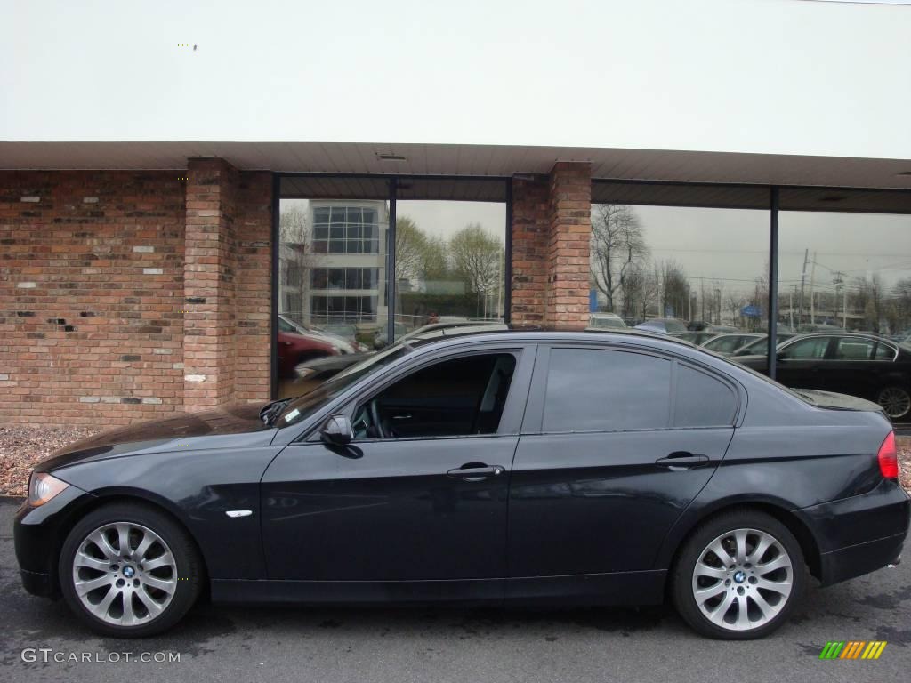 2007 3 Series 328xi Sedan - Jet Black / Black photo #3