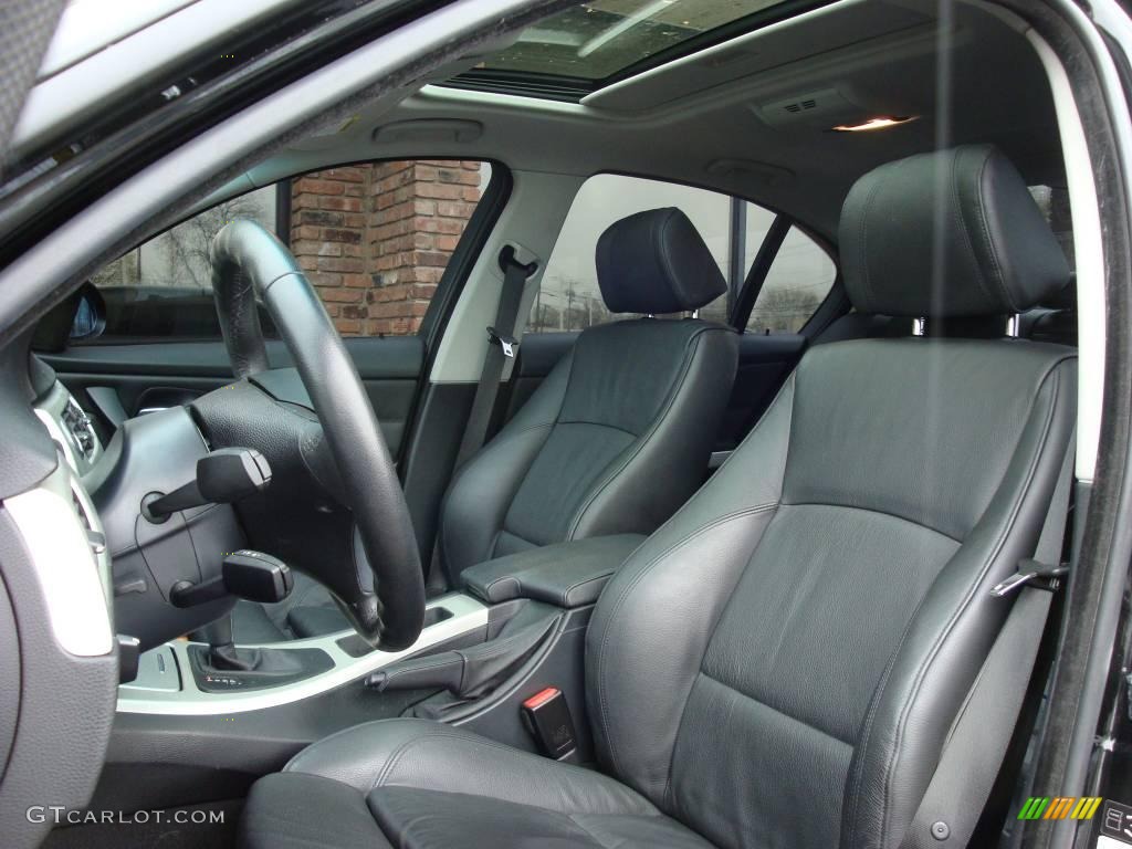 2007 3 Series 328xi Sedan - Jet Black / Black photo #9