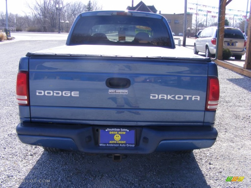 2004 Dakota SXT Quad Cab 4x4 - Atlantic Blue Pearl / Dark Slate Gray photo #6