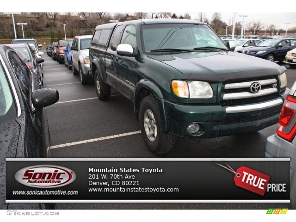 2003 Tundra SR5 Access Cab 4x4 - Imperial Jade Green Mica / Light Charcoal photo #1
