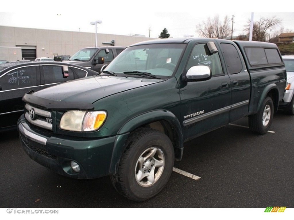 2003 Tundra SR5 Access Cab 4x4 - Imperial Jade Green Mica / Light Charcoal photo #4