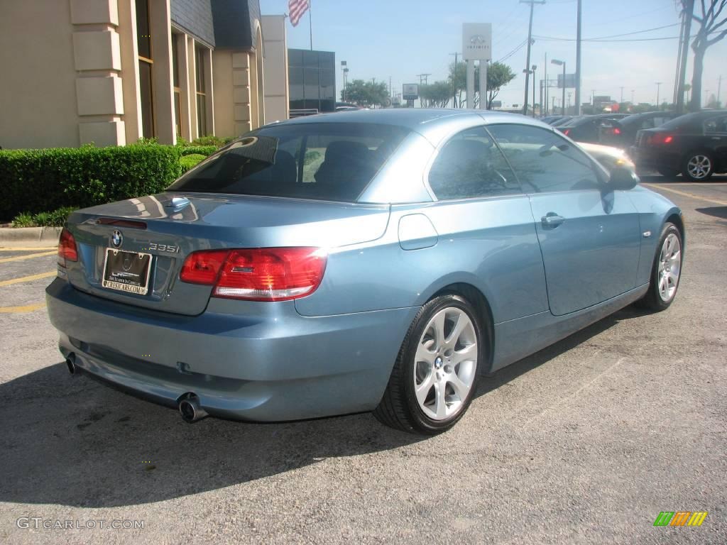 2007 3 Series 335i Convertible - Atlantic Blue Metallic / Black photo #6