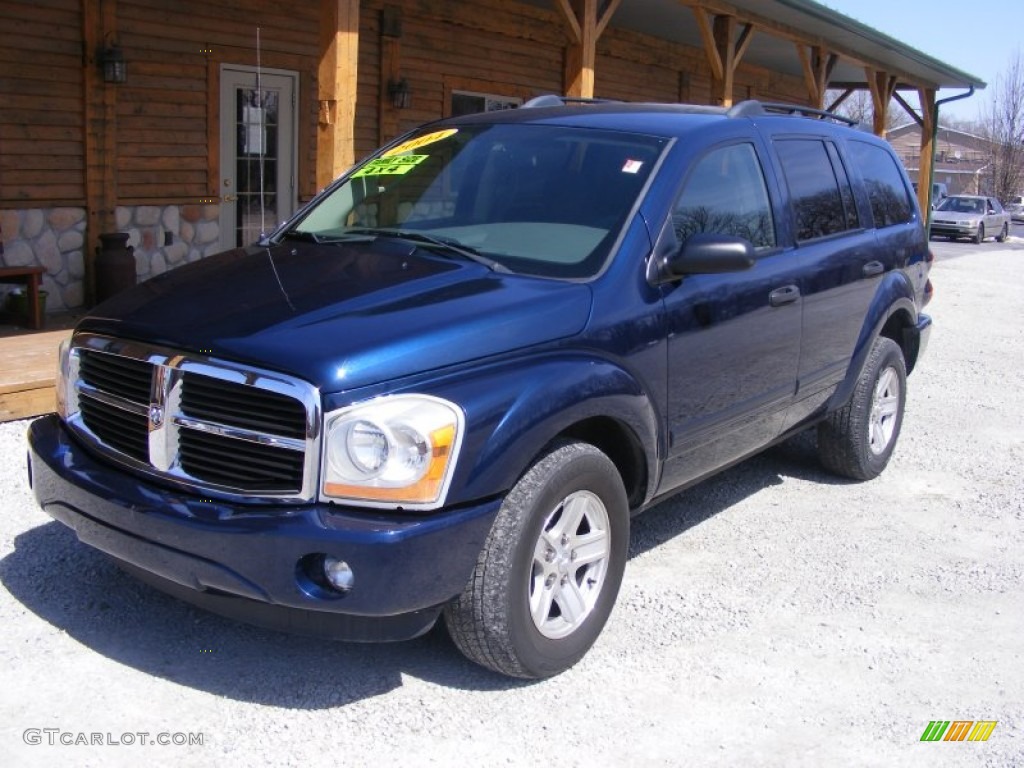 2004 Durango SLT 4x4 - Patriot Blue Pearl / Khaki photo #2