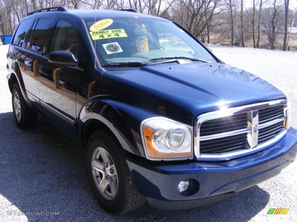 2004 Durango SLT 4x4 - Patriot Blue Pearl / Khaki photo #4