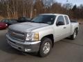 2013 Silver Ice Metallic Chevrolet Silverado 1500 LT Extended Cab 4x4  photo #4