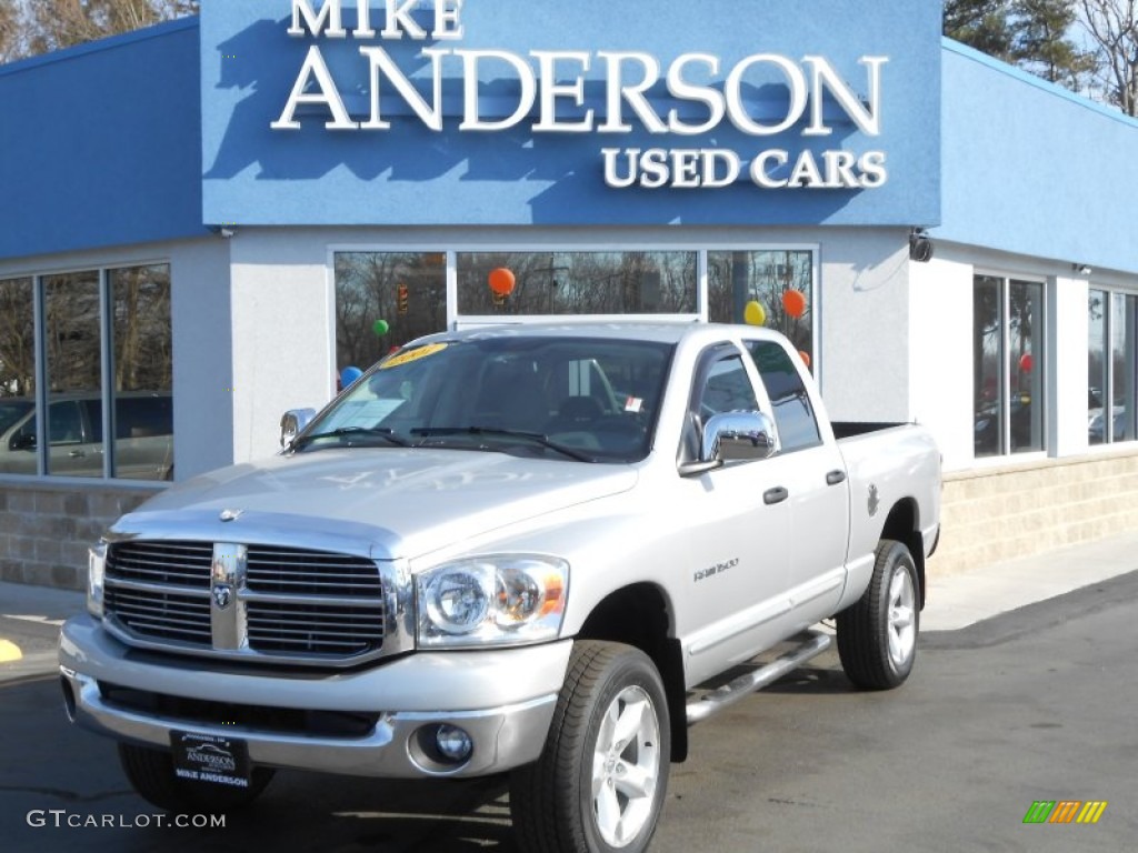 2007 Ram 1500 Big Horn Edition Quad Cab 4x4 - Bright Silver Metallic / Medium Slate Gray photo #3