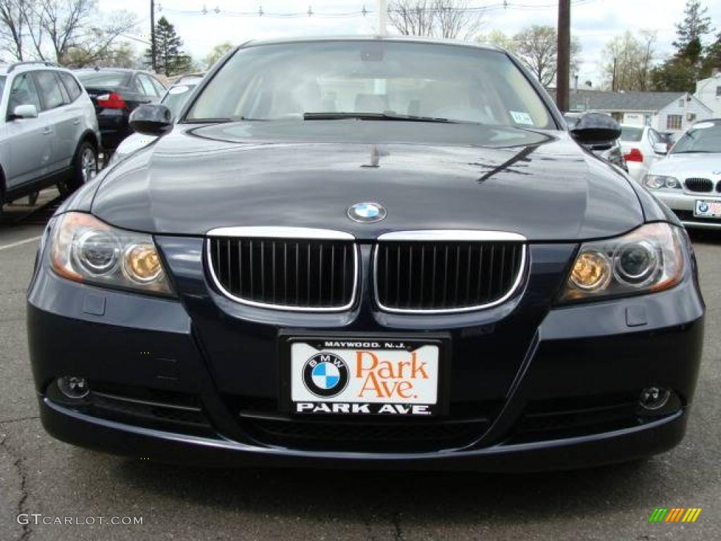 2007 3 Series 328xi Sedan - Monaco Blue Metallic / Beige photo #3