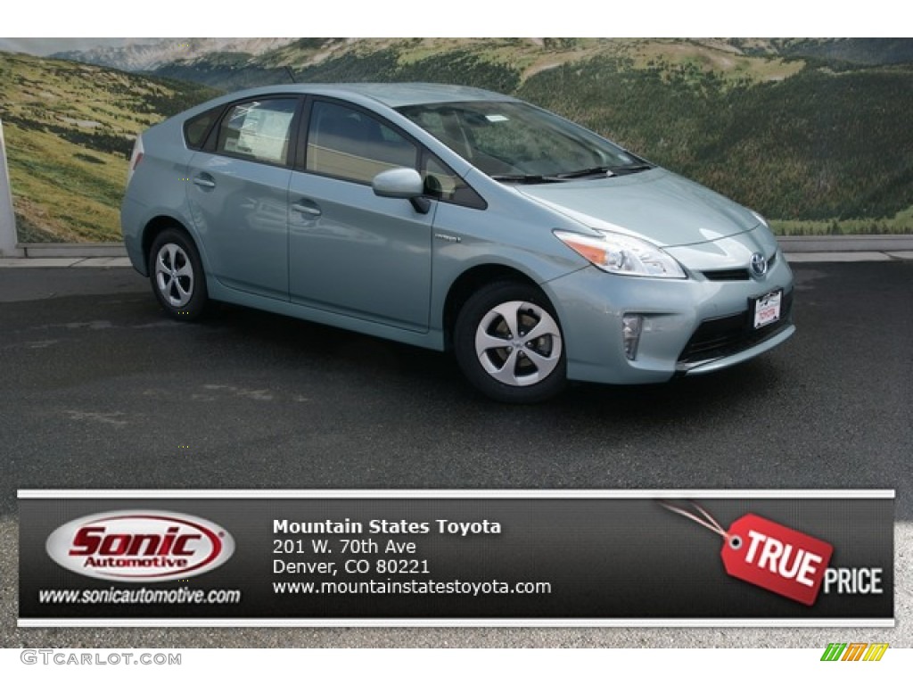 2013 Prius Three Hybrid - Sea Glass Pearl / Dark Gray photo #1