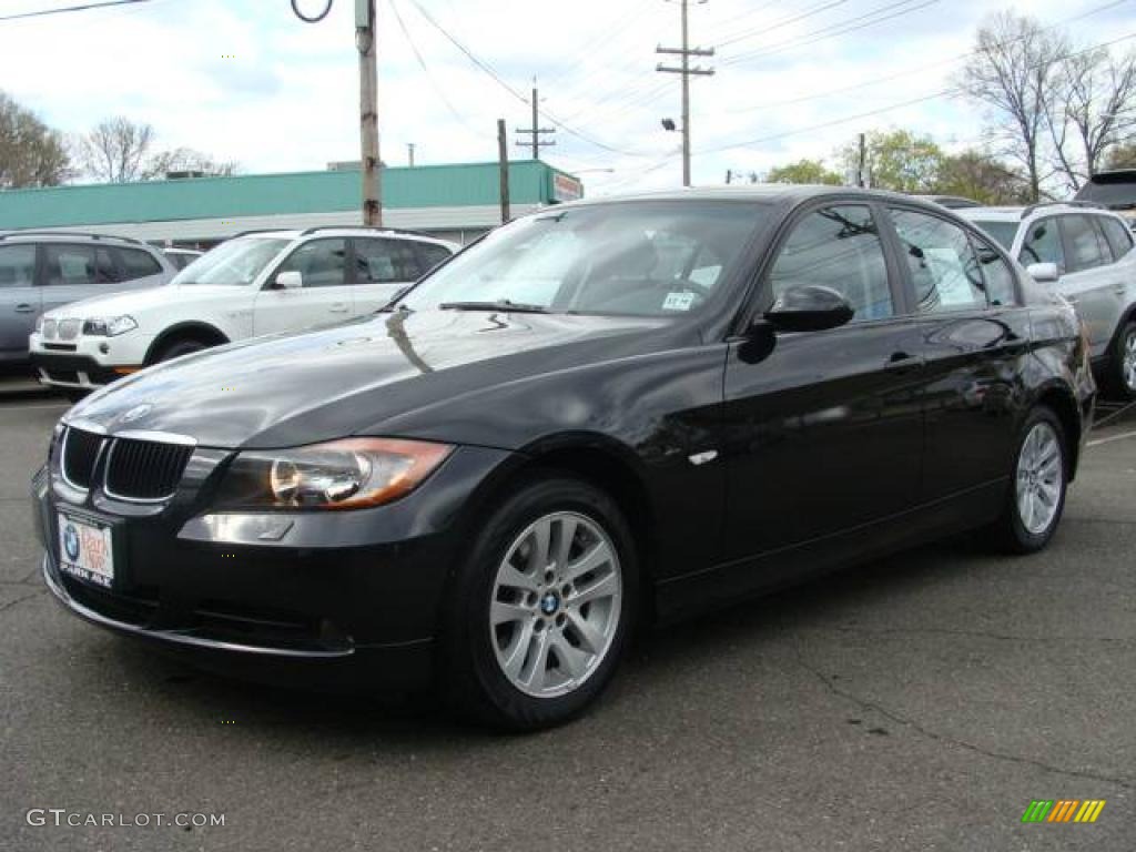 2007 3 Series 328xi Sedan - Jet Black / Black photo #4