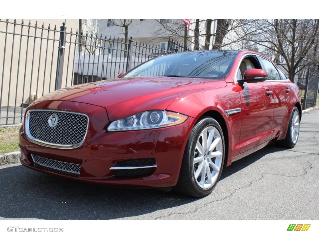 2011 XJ XJ - Claret Red Metallic / Cashew/Truffle Piping photo #1