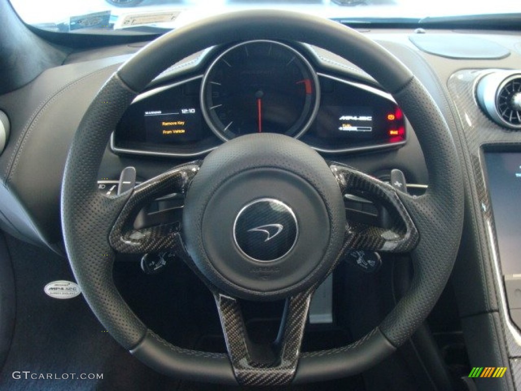 2013 McLaren MP4-12C 12C Spider Carbon Black/Blue Steering Wheel Photo #79345061