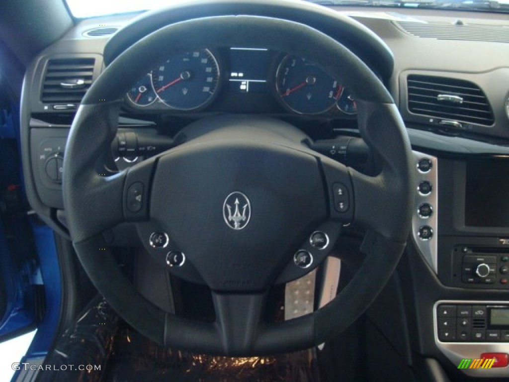2013 Maserati GranTurismo Sport Coupe Nero Steering Wheel Photo #79346299