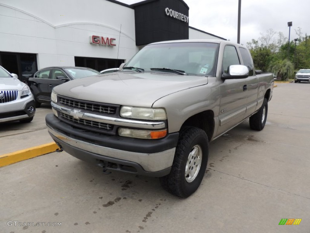 1999 Silverado 1500 LS Extended Cab 4x4 - Light Pewter Metallic / Graphite photo #2