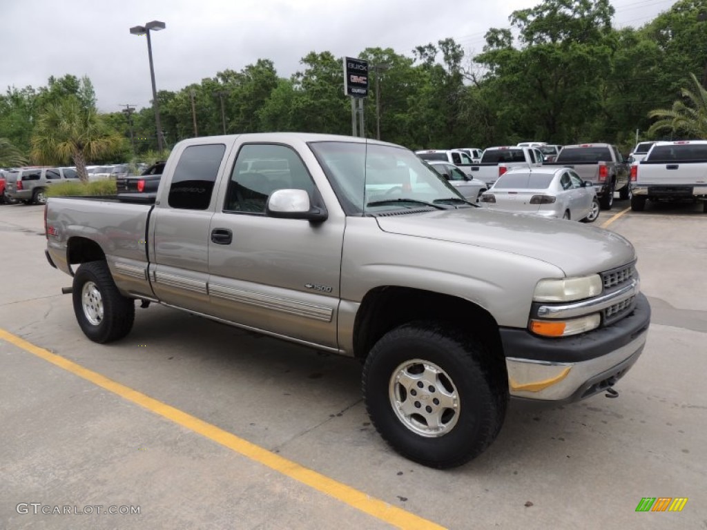 1999 Silverado 1500 LS Extended Cab 4x4 - Light Pewter Metallic / Graphite photo #4