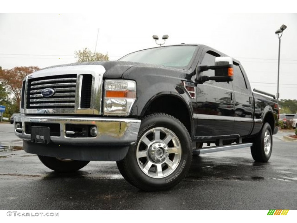 Black 2010 Ford F250 Super Duty Lariat Crew Cab 4x4 Exterior Photo #79348951