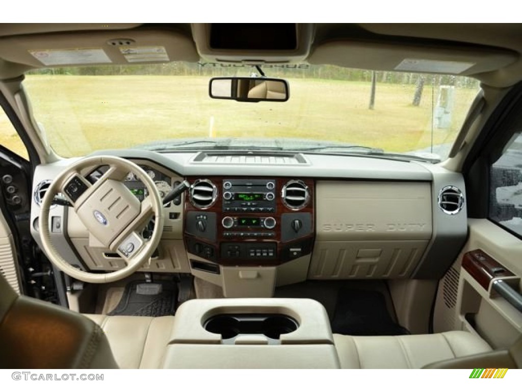 2010 Ford F250 Super Duty Lariat Crew Cab 4x4 Camel Dashboard Photo #79349160
