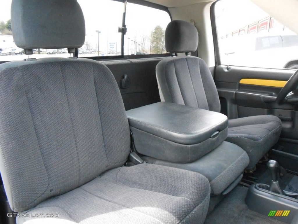 Dark Slate Gray Yellow Accents Interior 2004 Dodge Ram 1500