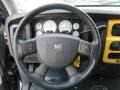2004 Dodge Ram 1500 Dark Slate Gray/Yellow Accents Interior Steering Wheel Photo