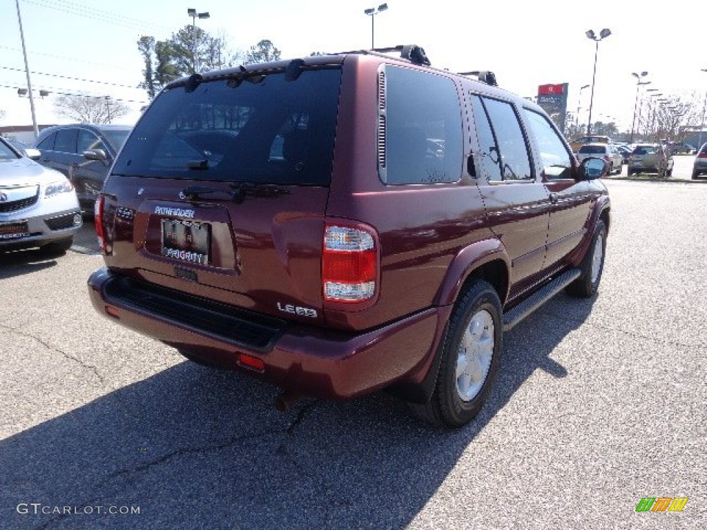 2001 Pathfinder LE 4x4 - Burnt Cherry Red Pearl / Charcoal photo #6