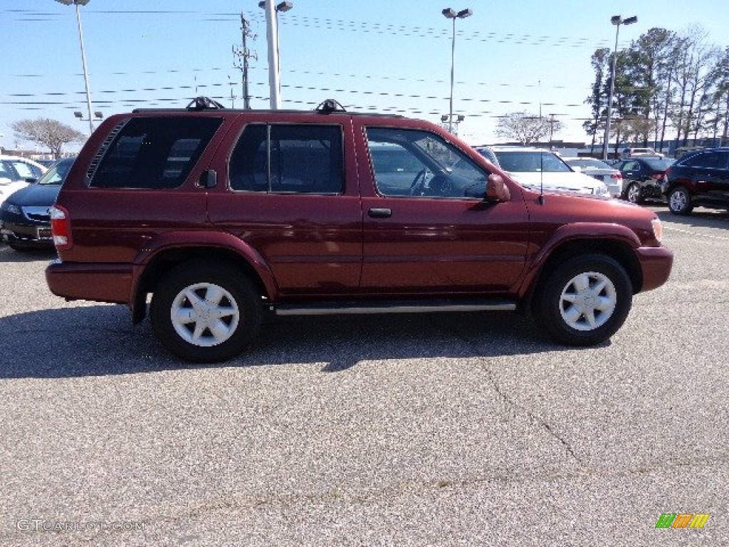 2001 Pathfinder LE 4x4 - Burnt Cherry Red Pearl / Charcoal photo #7