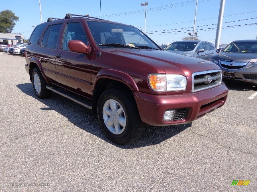 2001 Pathfinder LE 4x4 - Burnt Cherry Red Pearl / Charcoal photo #8