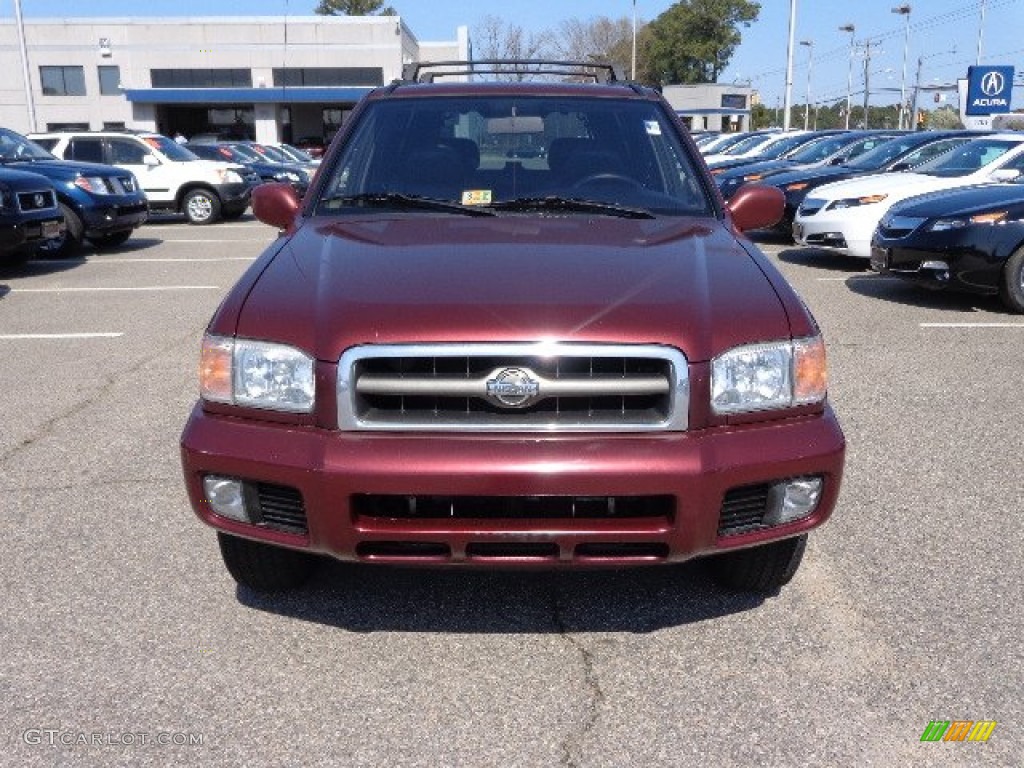 2001 Pathfinder LE 4x4 - Burnt Cherry Red Pearl / Charcoal photo #10
