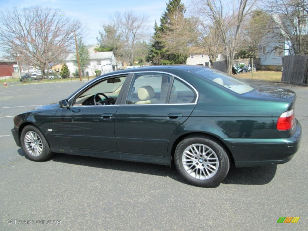 2003 5 Series 530i Sedan - Oxford Green Metallic / Sand Beige photo #4