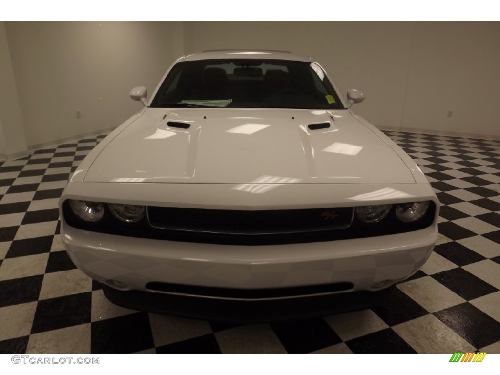 2013 Challenger R/T Classic - Bright White / Radar Red/Dark Slate Gray photo #2