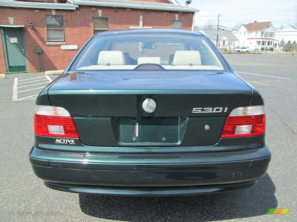 2003 5 Series 530i Sedan - Oxford Green Metallic / Sand Beige photo #6