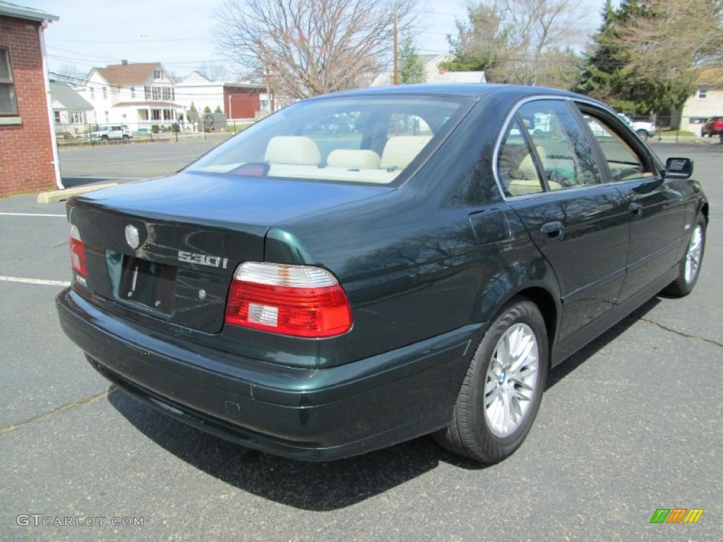 2003 5 Series 530i Sedan - Oxford Green Metallic / Sand Beige photo #7