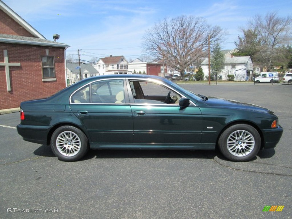 2003 5 Series 530i Sedan - Oxford Green Metallic / Sand Beige photo #9