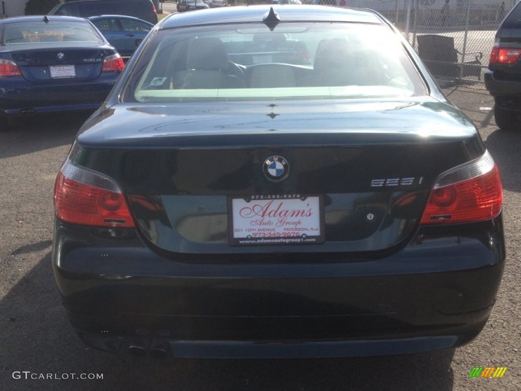 2006 5 Series 525i Sedan - Deep Green Metallic / Beige photo #4