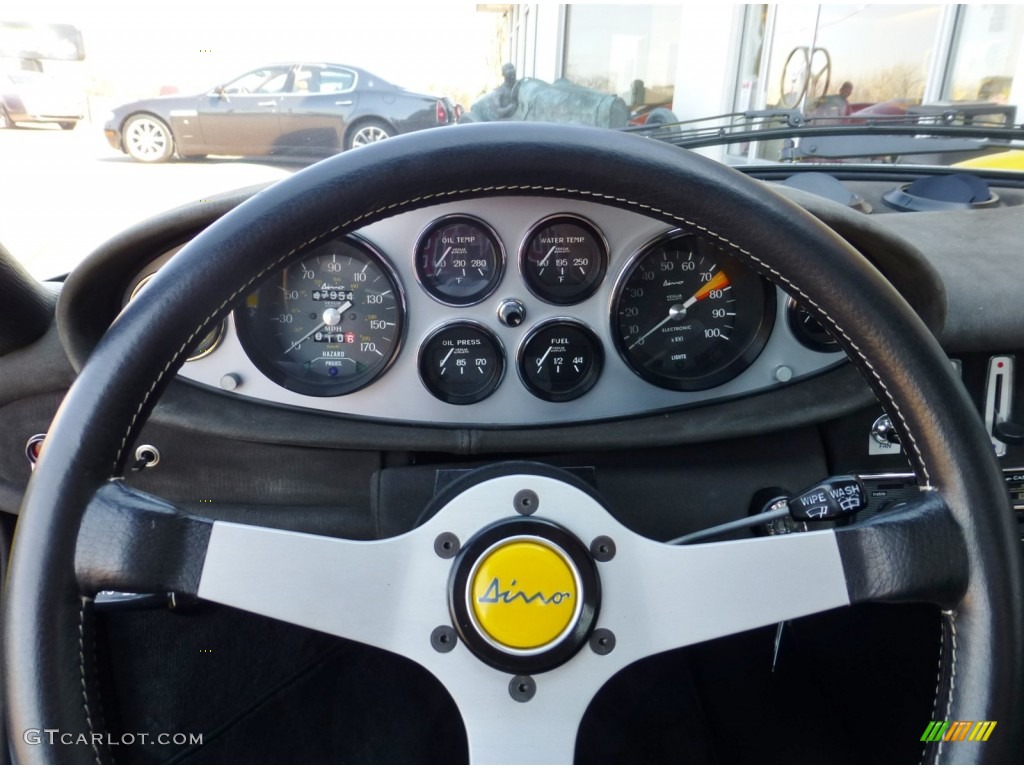 1974 Ferrari Dino 246 GTS Black Steering Wheel Photo #79354188