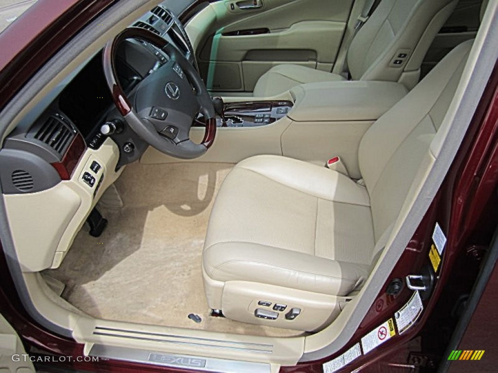 2009 LS 460 AWD - Noble Spinel Red Mica / Cashmere Beige photo #19