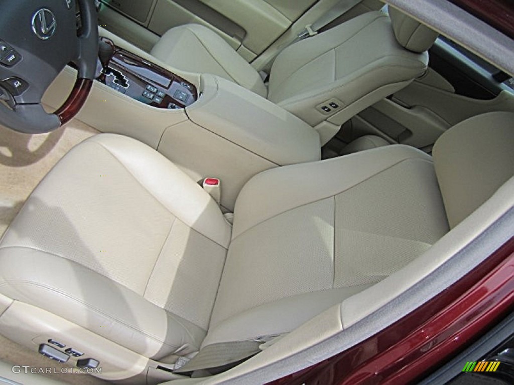 2009 LS 460 AWD - Noble Spinel Red Mica / Cashmere Beige photo #20