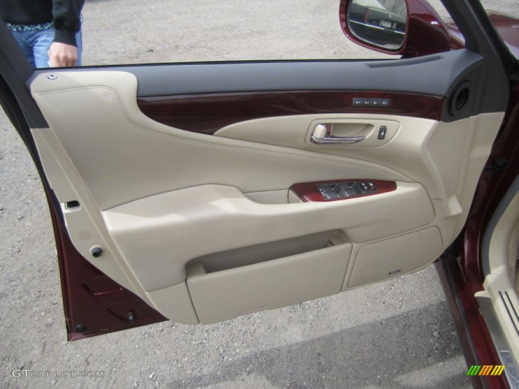 2009 LS 460 AWD - Noble Spinel Red Mica / Cashmere Beige photo #22