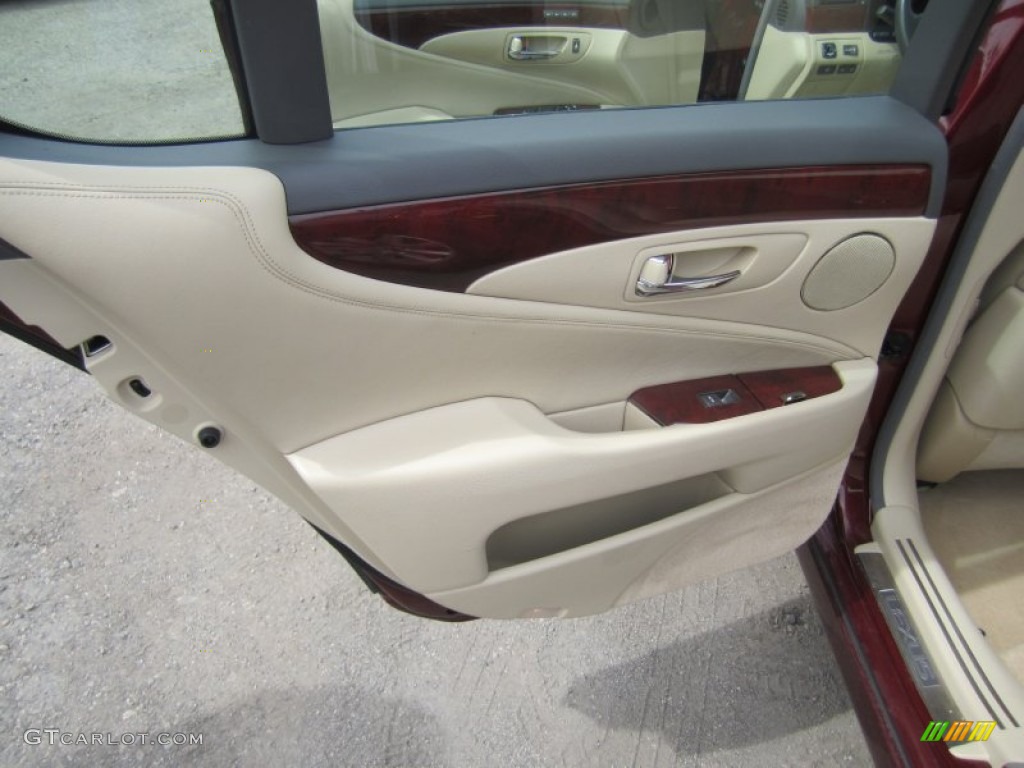 2009 LS 460 AWD - Noble Spinel Red Mica / Cashmere Beige photo #24