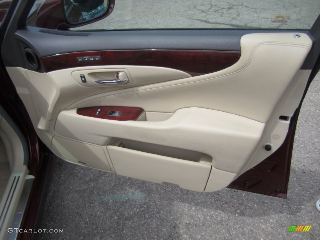 2009 LS 460 AWD - Noble Spinel Red Mica / Cashmere Beige photo #29