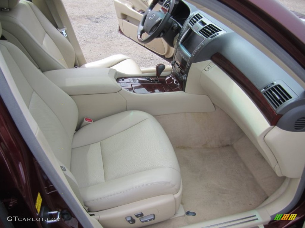 2009 LS 460 AWD - Noble Spinel Red Mica / Cashmere Beige photo #30