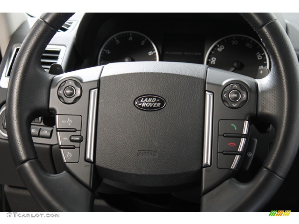2011 Land Rover Range Rover Sport GT Limited Edition Ebony/Ebony Steering Wheel Photo #79355497