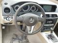 2013 Mercedes-Benz C Almond/Mocha Interior Steering Wheel Photo