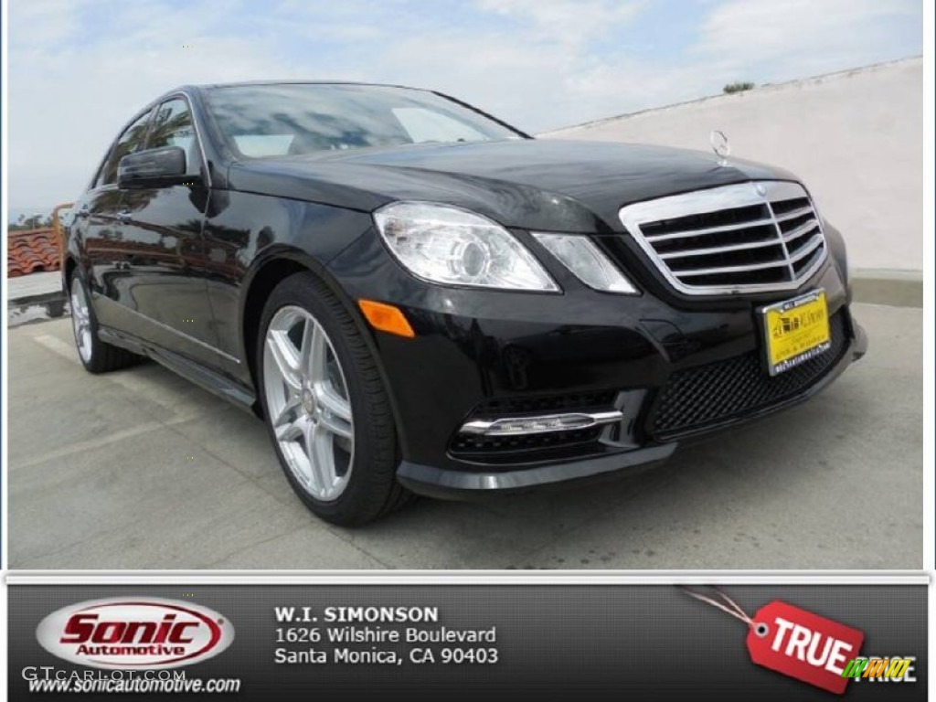 2013 E 350 Sedan - Black / Black photo #1