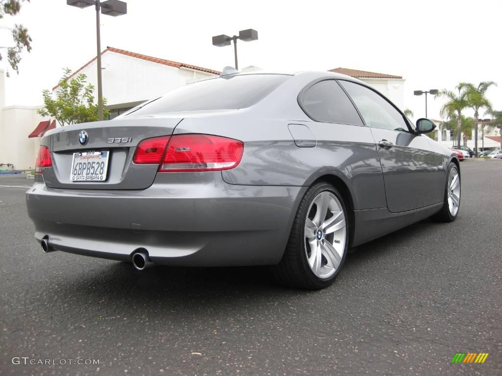 2008 3 Series 335i Coupe - Space Grey Metallic / Coral Red/Black photo #5
