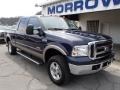 2005 True Blue Metallic Ford F250 Super Duty Lariat FX4 Crew Cab 4x4  photo #2